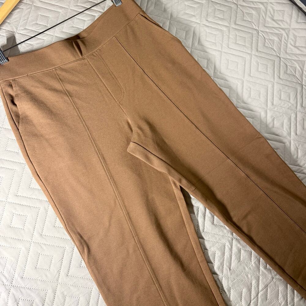 NWOT WOMEN Brown pants trousers size MEDIUM Stretch waist WORKWEAR OFFICE
